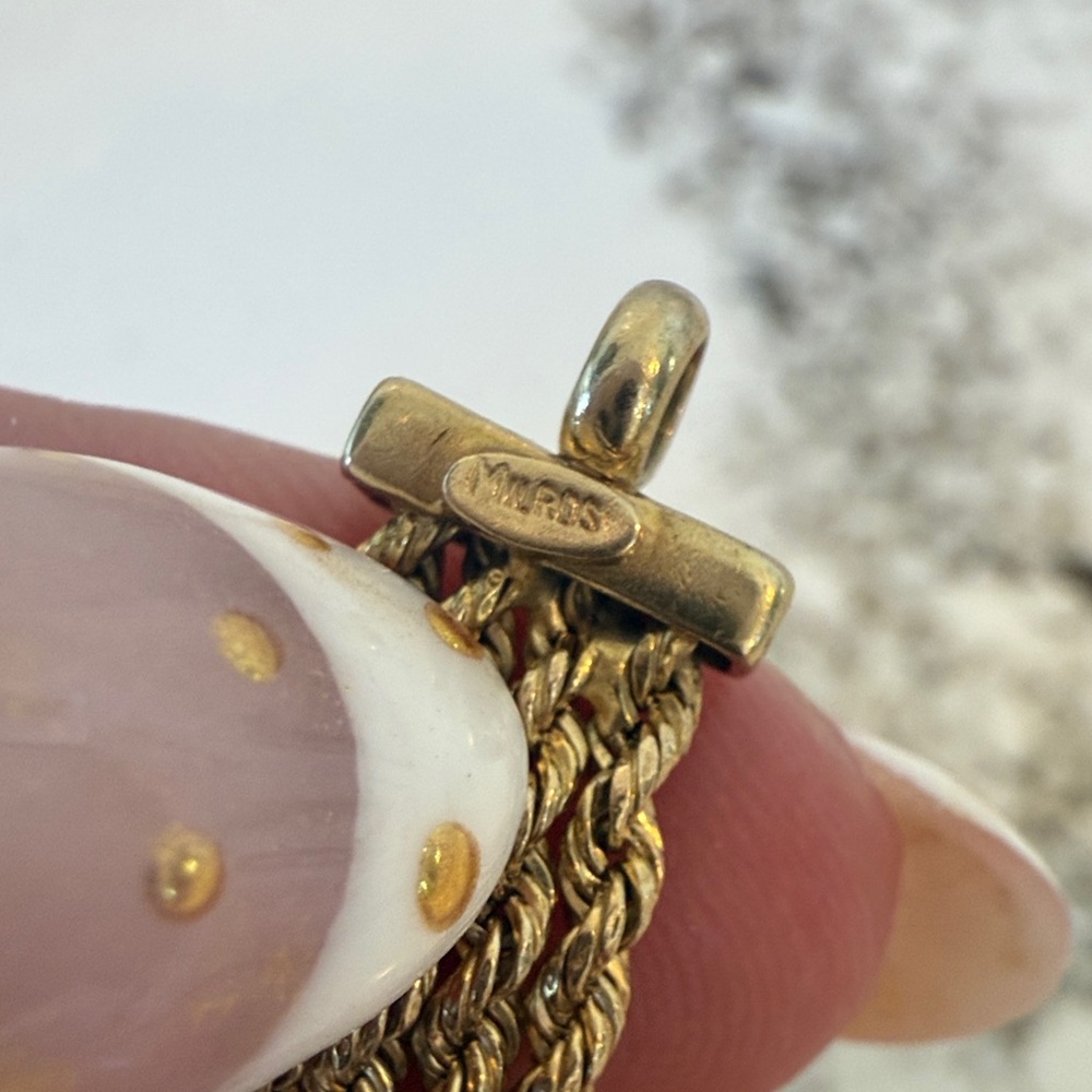 Timeless Italian 14kt solid gold triple rope bracelet - Picture 10 of 16